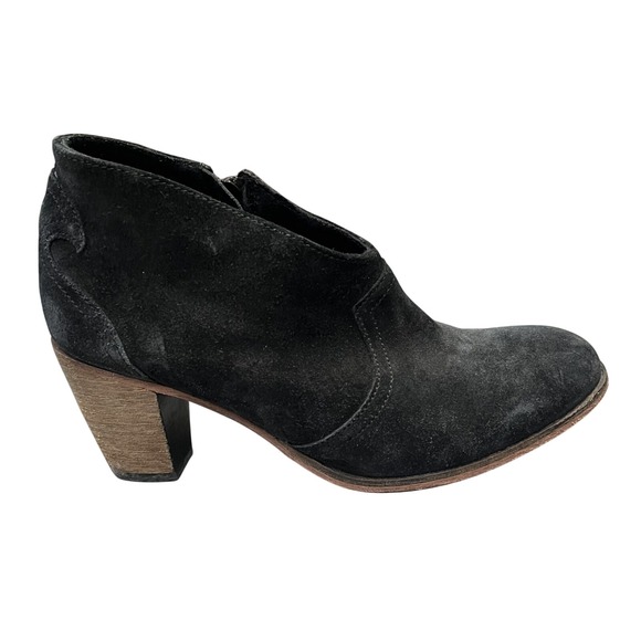 Johnston & Murphy Shoes - Johnston & Murphy Women's Western Booties Black Suede Size 7.5M
